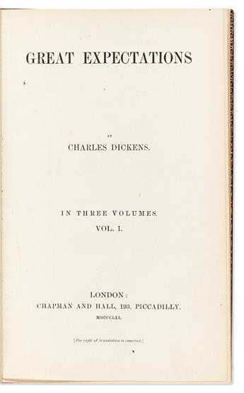 Dickens, Charles (1812-1870) Great Expectations, extra-illustrated first edition.